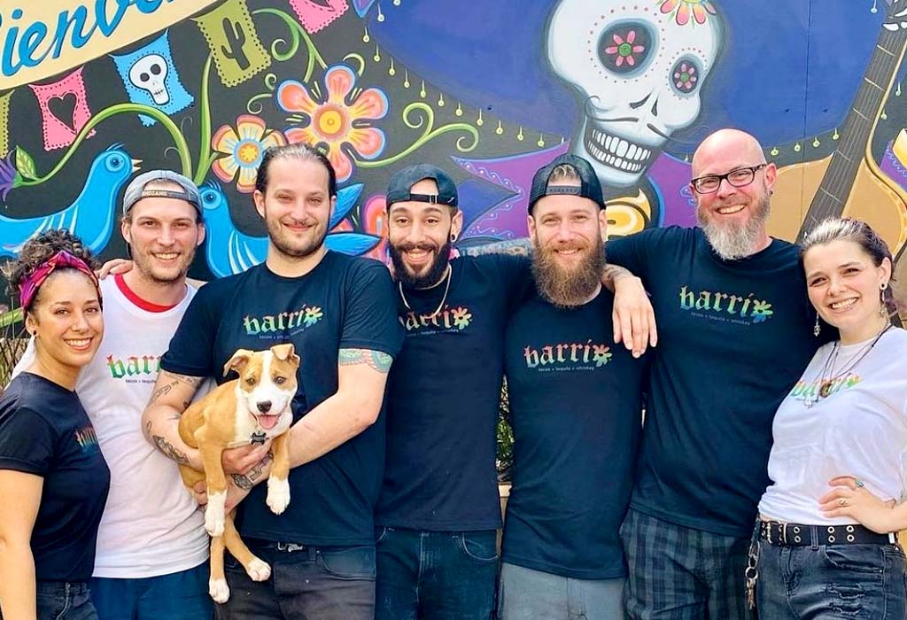 group photo of barrio employees